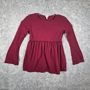 Isabel Maternity Women's Long Sleeve Babydoll Knit Top Maroon Size S